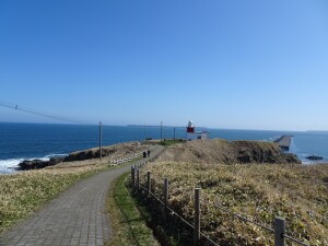 4日目　花咲岬灯台へ続く道